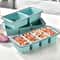 Silicone Freezer Tray with Lid for Meal Prep, Portion Freezing, Soup and Ice Cube Maker, Durable Silicon Freezing Trays