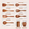 Wooden Spoons For Cooking Teak Wooden Kitchen Utensils Set Wooden Utensils For Cooking With Utensil 5
