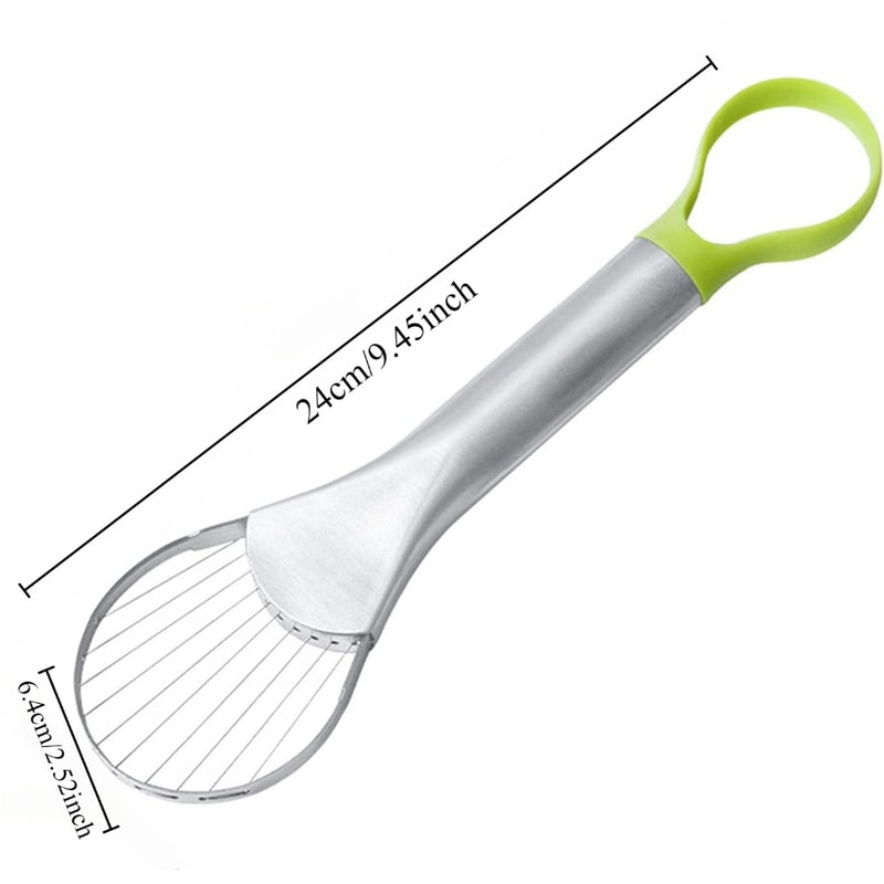 Stainless Steel Avocado Slicer Cutter Peeler Thin Slices Tool Fruit Cutter Dishwasher Safe 5
