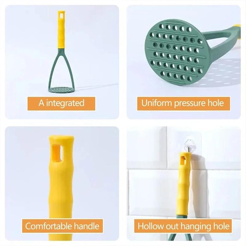 Kitchen Pressed Potato Masher Ricer, Smooth Mashed Potatoes Crusher, Fruit Tools Supplies, Potato Pusher for Pure juice