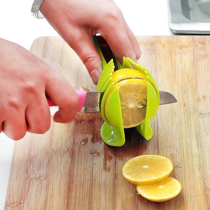 Plastic Kitchen Handheld Potato Slicer Tomato Cutter Tool Lemon Cutting Cooking Kitchen Accessories 2