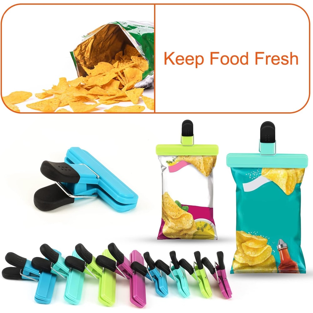 Multi Purpose Sealing Clip, Durable Kitchen Snack Holder, Food Bag Clip Storage Organizer, Moisture-proof Leak Proof