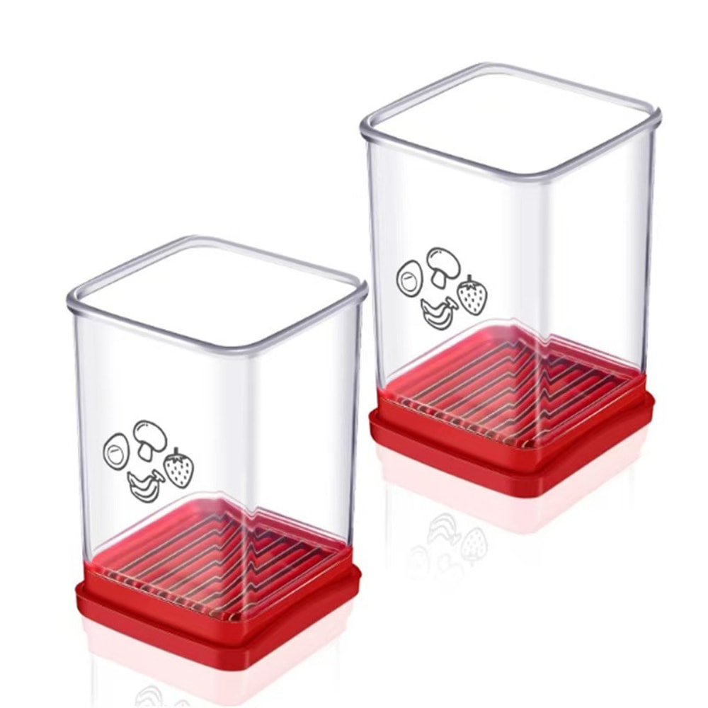 Stainless Steel Fruit Slicer, Apple, Strawberry, Banana Cutter, Push-Down Corer Wedger for Easy Fruit Preparation