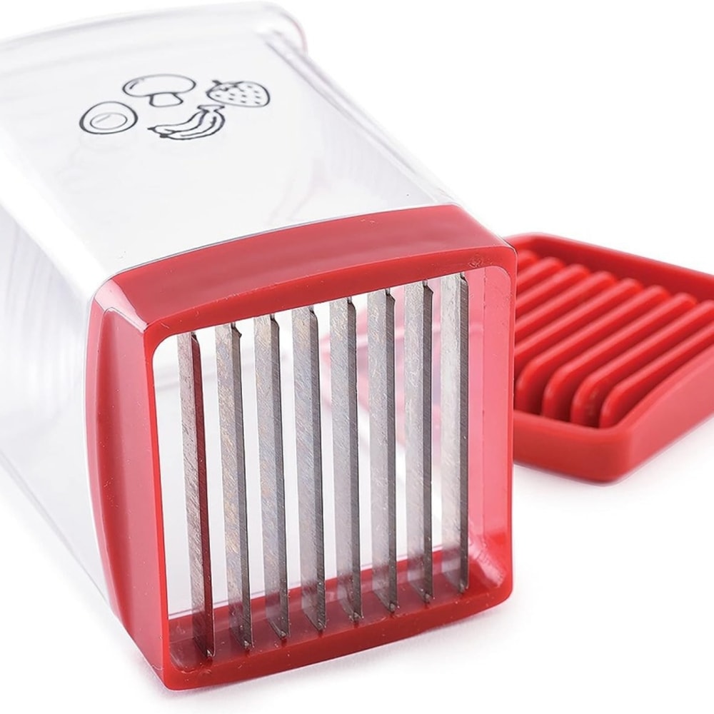 Stainless Steel Fruit Slicer, Apple, Strawberry, Banana Cutter, Push-Down Corer Wedger for Easy Fruit Preparation