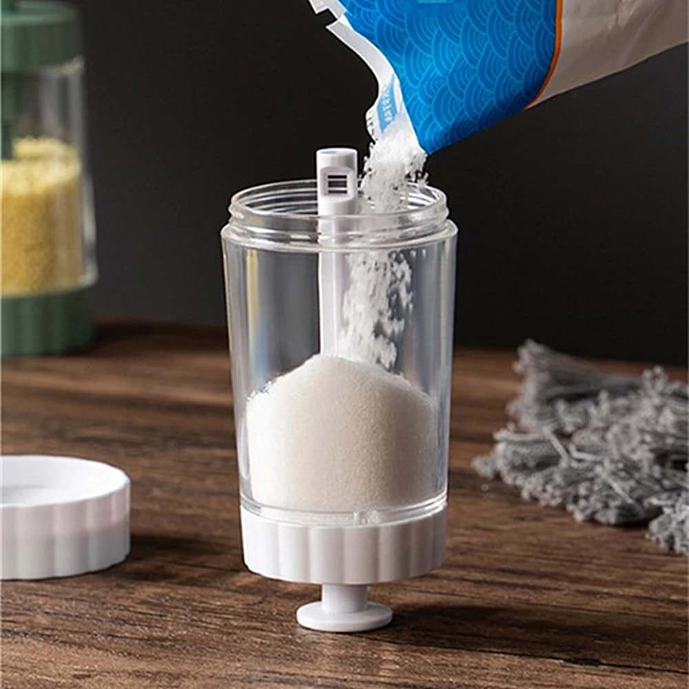 Transparent Spice Jars For Salt Pepper Seasoning Plastic Kitchen Spice Containers Barbecue Condimen