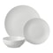 White Stoneware Dinnerware Set Dishwasher Microwave Safe Elegant Tableware Bowls Plates For Formal 0