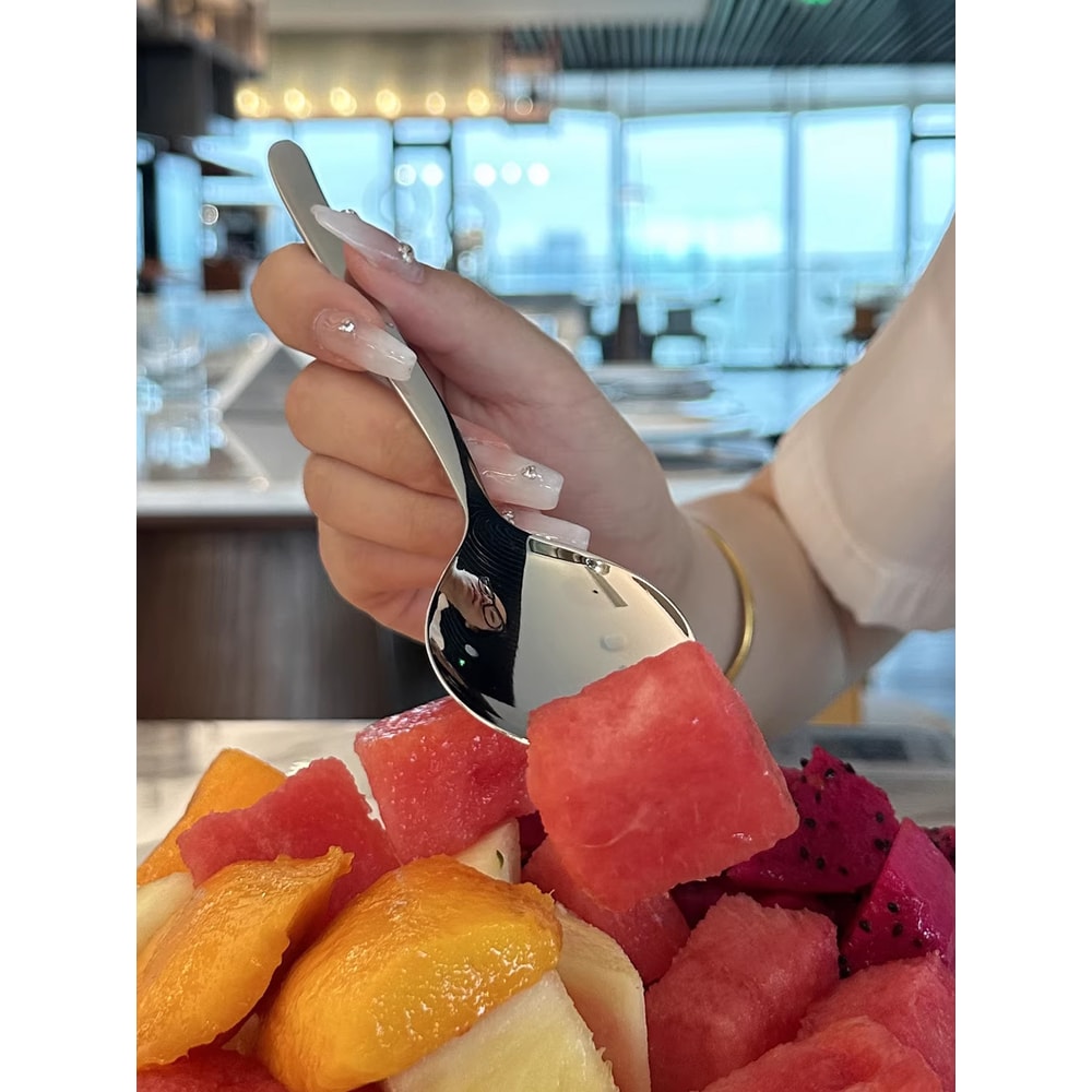 Stainless Steel Salad Forks Stainless Steel Spork Reusable Fork For Fruit Appetizer And Dessert Hou 2