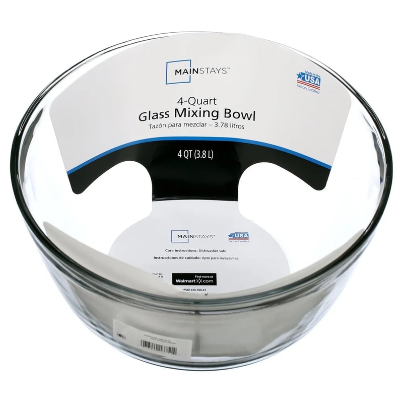 Durable Glass Mixing Bowl Microwave Safe Shatter Resistant Ideal For Mixing Baking Storing Marinade 2