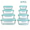 Glass Food Storage Containers Set Leakproof Lunch Box Airtight Microwave Oven Safe Stackable Kitche 6