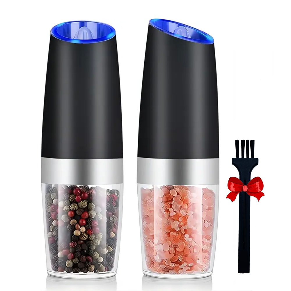 Gravity Electric Salt And Pepper Mill Tilt To Grind Automatically Battery Powered Coarseness Adjust 6