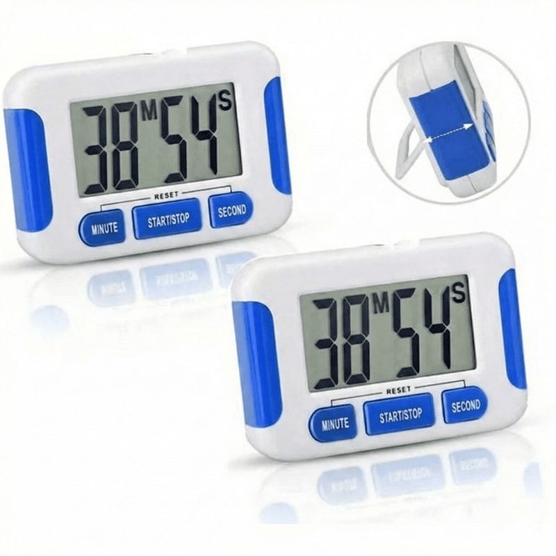 Digital Kitchen Timer Magnetic LCD With Loud Alarm Count Down Clock For Cooking Egg Timing Studying 0