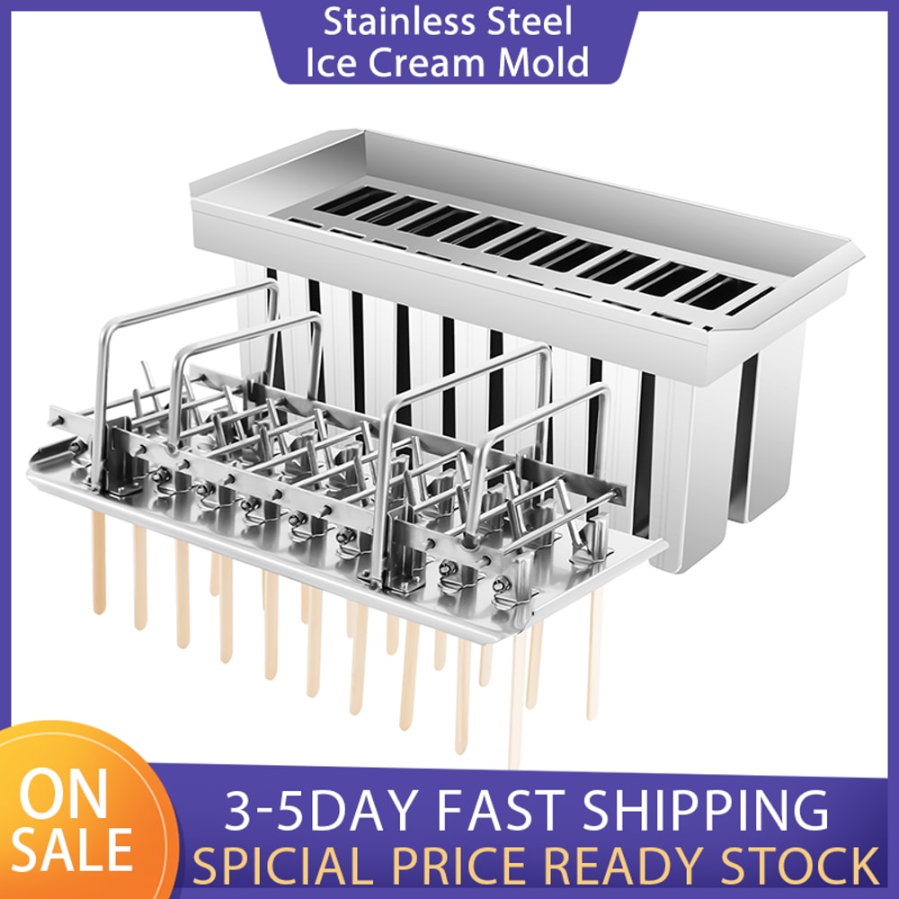 Stainless Steel Popsicle Mold Set Reusable Ice Cream Maker With 304 Food Grade Molds 1