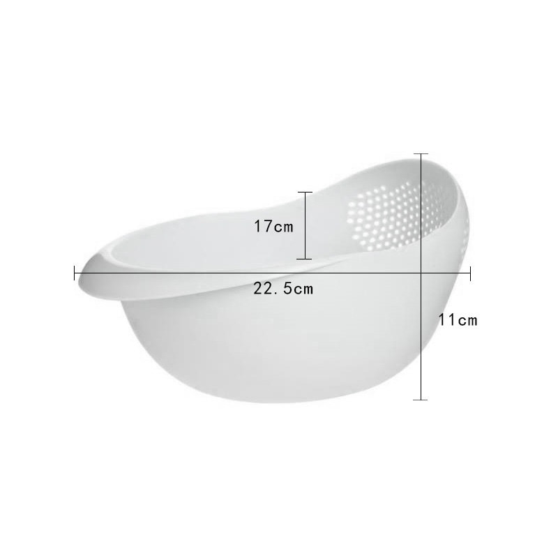 Rice Sieve Plastic Colander Kitchen Drain Basket With Handles Rice Bowl Strainer Strainer Basket Si 3