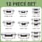 Glass Meal Prep Containers Set 12pcs Airtight Bento Food Storage Boxes
