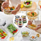 Glass Meal Prep Containers Set 12pcs Airtight Bento Food Storage Boxes