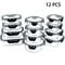 Glass Meal Prep Containers Set 12pcs Airtight Bento Food Storage Boxes