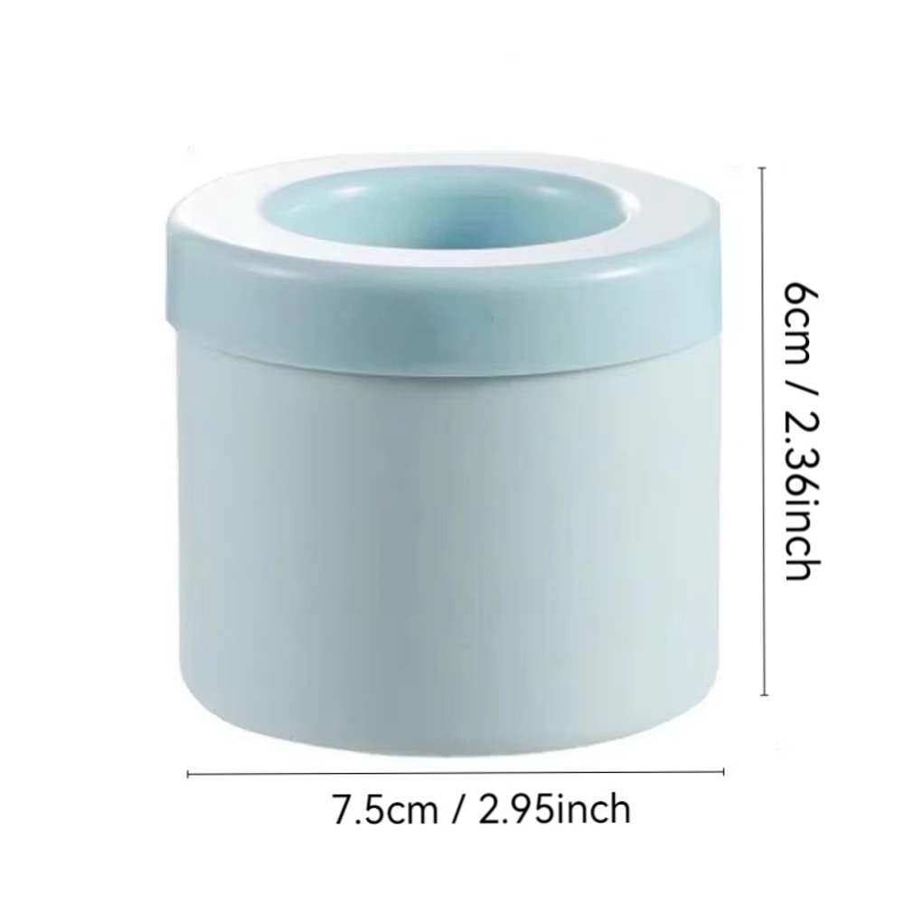 Silicone Round Ice Cube Mold & Bucket DIY Ice Maker for Homemade Drinks
