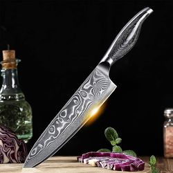 Kimfeng Handmade Damascus Chef Knife 8 Inch Seahorse Belly Ergonomic Handle Damascus Professional Kitchen Knives VG10 67