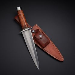 D2 // ARMY RANGER TOOTHPICK DAGGER with leather sheath