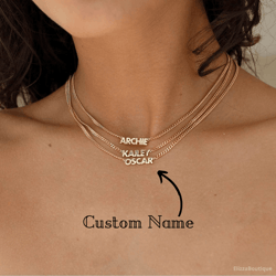 custom name necklace with curb chain - dainty personalized name necklace - personalized jewelry gift ,nelly necklace