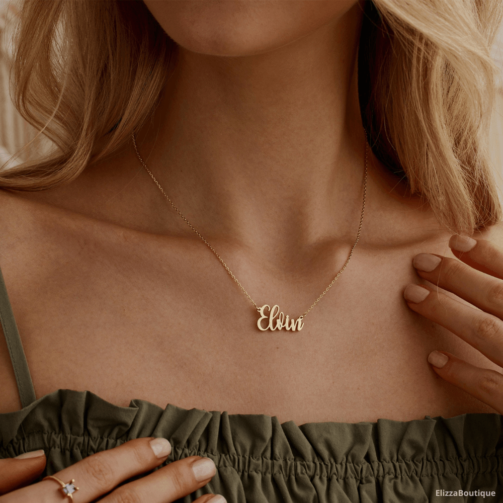 18K Gold Plated Name Necklace Personalized Name Necklace Gift For Her 5