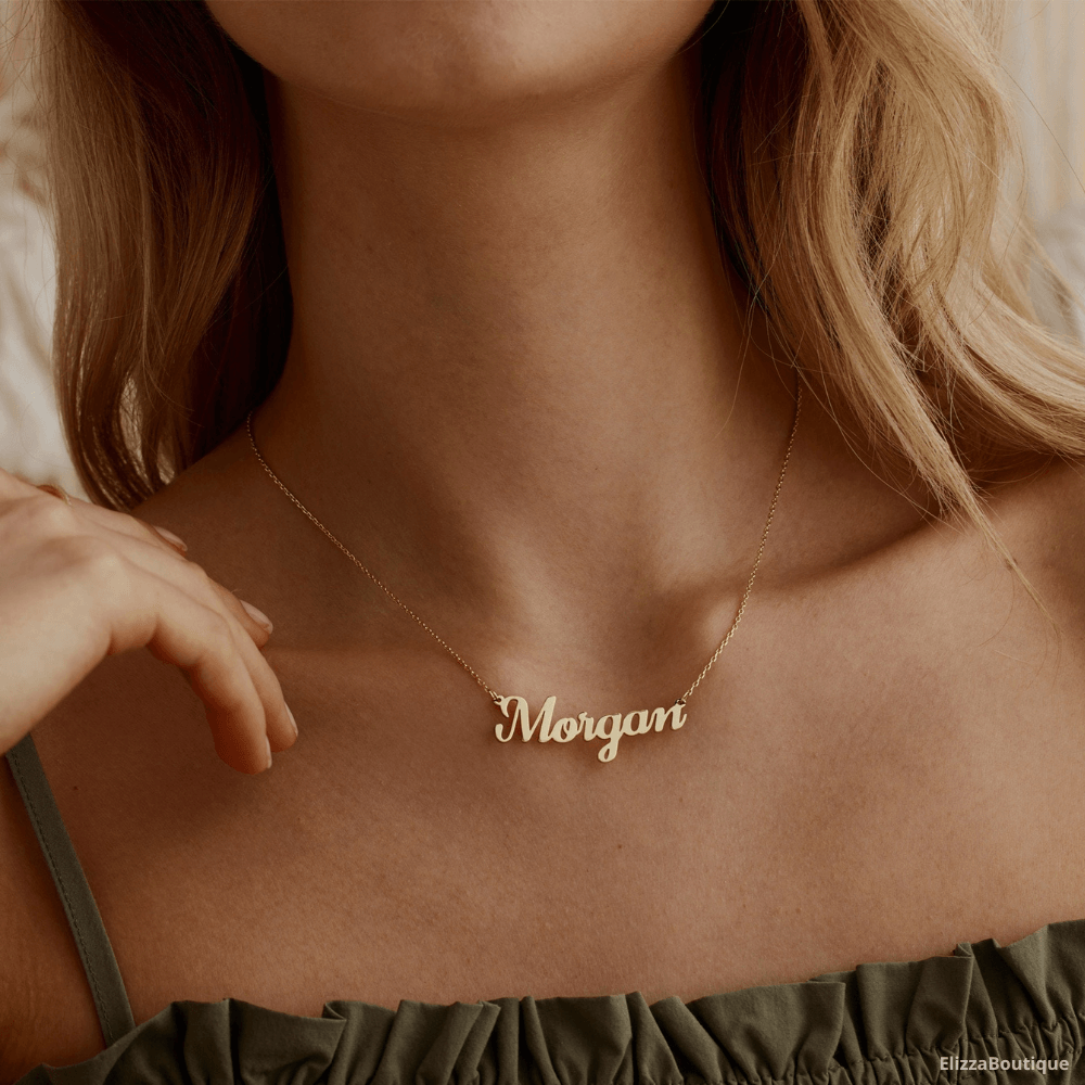 18K Gold Plated Name Necklace Personalized Name Necklace Gift For Her 6
