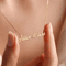 Personalized Two Name Necklaces With Heart 14k Gold Plated 0
