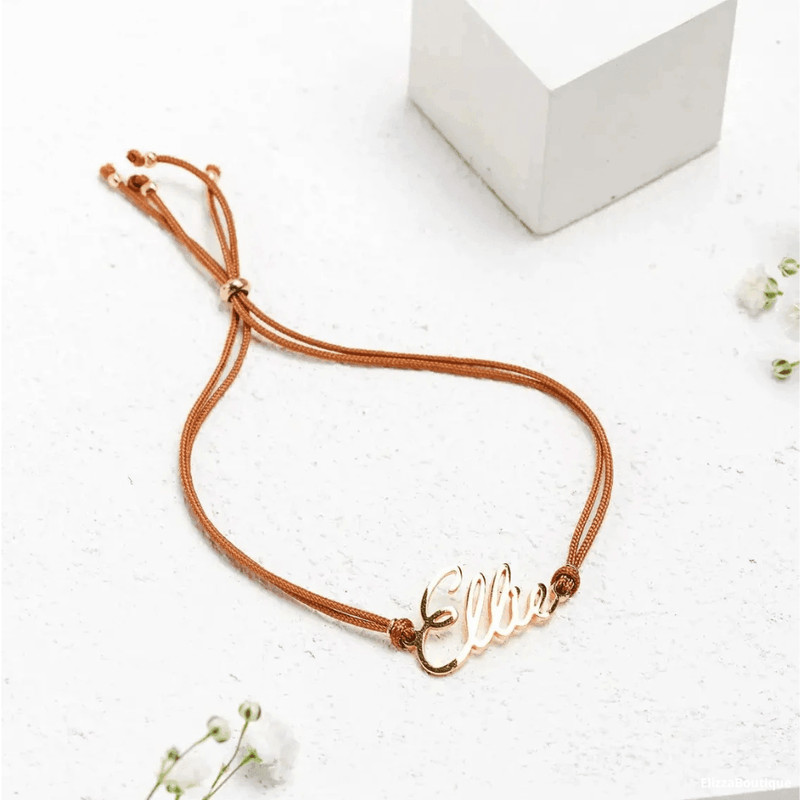 Personalized Name Bracelet With Adjustable Length Perfect Gift For Her 0