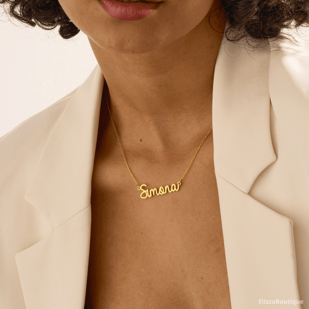 18K Gold Plated Name Necklace Personalized Name Necklace Gift For Her 3