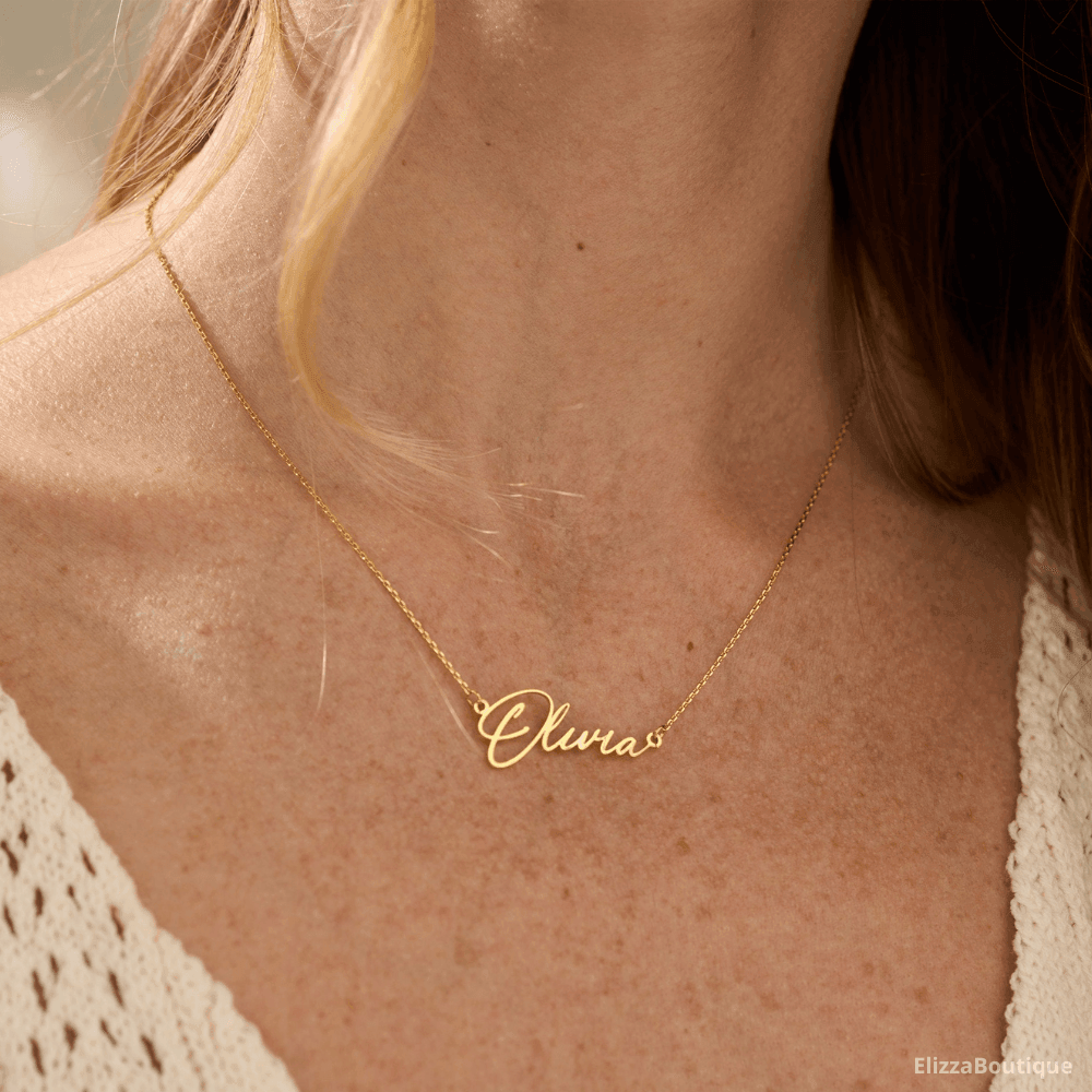 18K Gold Plated Name Necklace Personalized Name Necklace Gift For Her 4