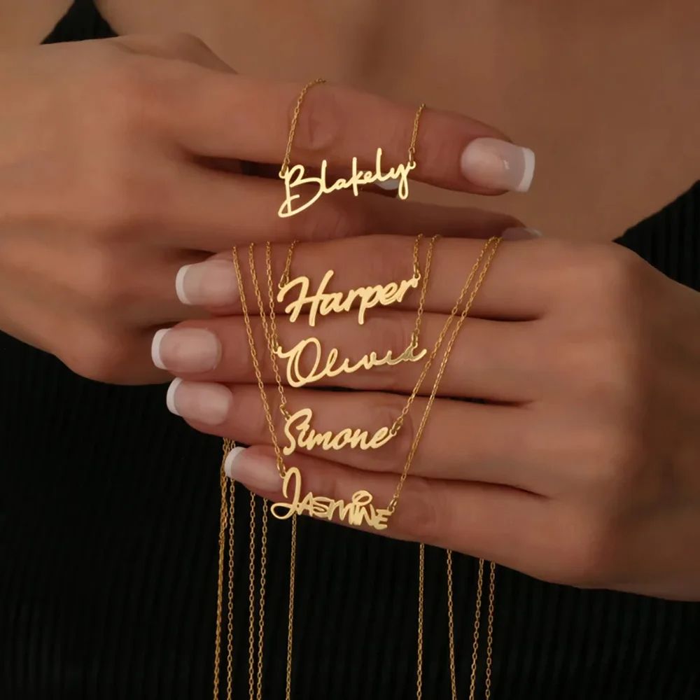 18K Gold Plated Name Necklace Personalized Name Necklace Gift For Her 1