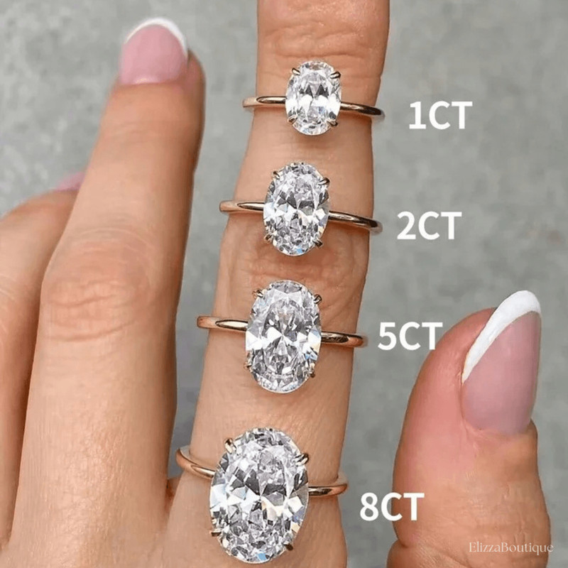 Solitaire Engagement Ring Oval Engagement Wedding Band Gold And Silver With Hidden Halo Wedding Pro 1