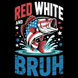 boys fishing red white and bruh american flag fish
