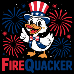 womens duck firequacker patriotic fourth of july