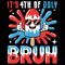 Funny Bruh 4th Of July Boys Kids Family Patriotic 0