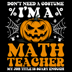 funny i don't need a costume i'm a math teacher halloween