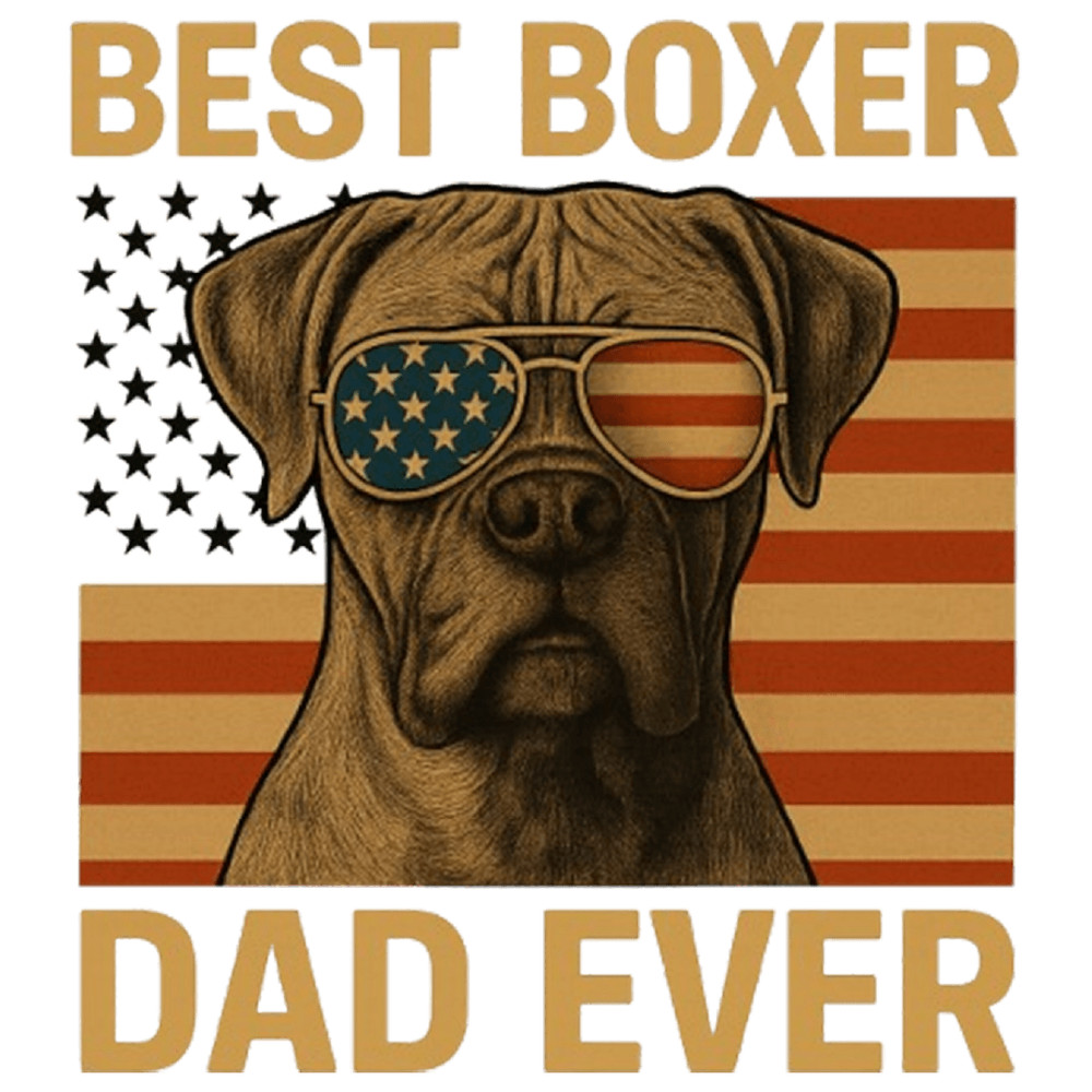 Best Boxer Dad Ever Tshirt Dog Lover American Flag 0
