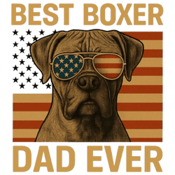 best boxer dad ever tshirt dog lover american flag