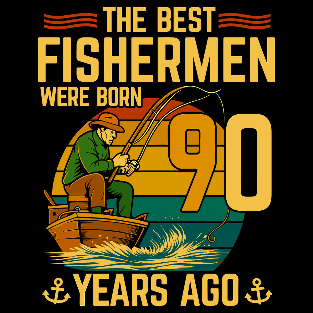 90 Year Old Gift Men Fisherman 90 Birthday Fishing 90th 0