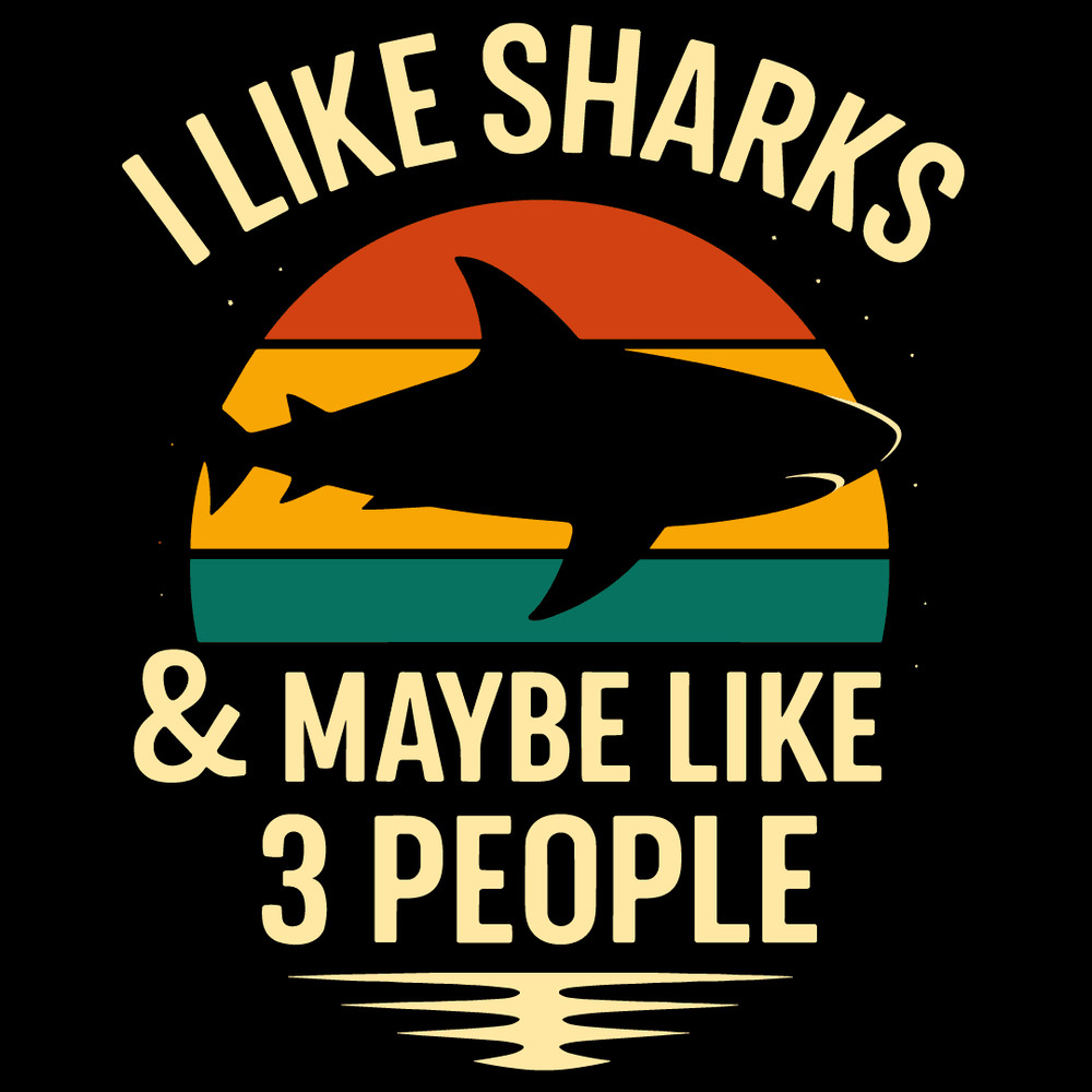 I Like Sharks And Maybe 3 People Shark Lover Retro Vintage Tank Top 0