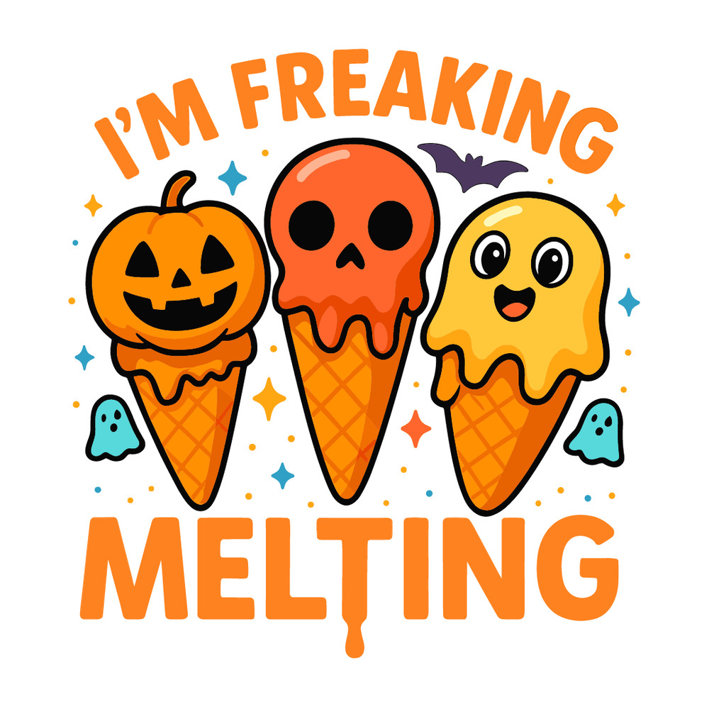 Im Freaking Melting Funny Halloween Ice Cream Joke 0