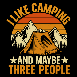 funny camping shirt i like camping three people