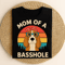 Mom Of A Basshole Funny Basset Hound Dog Mom Retro Sunset Pet Lover Gift Tee 0