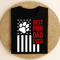 Best Fur Dad Ever Paw Print American Flag Pet Lover Dog Cat Owner Gift Tee 0