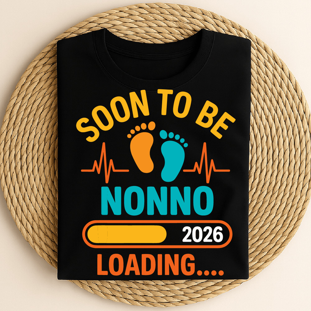 Soon To Be Nonno 2026 Loading Funny Grandfather Pregnancy Announcement Baby Feet Heartbeat Future G 0