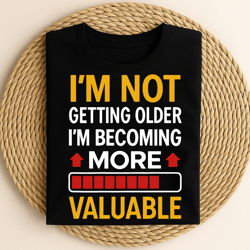 im not getting older im becoming more valuable funny aging birthday celebration humor vintage level up design