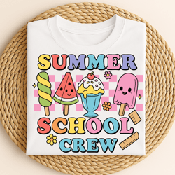summer school crew cute ice cream popsicle watermelon dessert fun back to school student teacher design