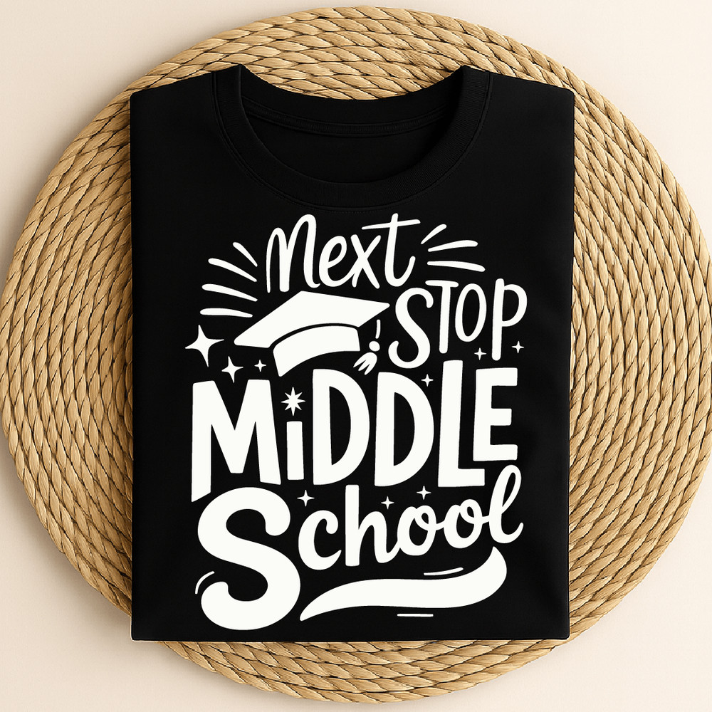 Next Stop Middle School Graduation Promotion Funny Student Kids Elementary To Middle School Cap Des 0