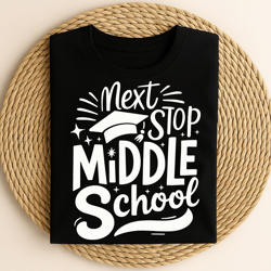 next stop middle school graduation promotion funny student kids elementary to middle school cap design