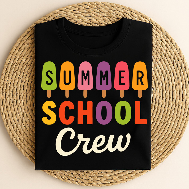 Summer School Crew Funny Popsicle Colorful Back To School Student Teacher Classroom Design 0